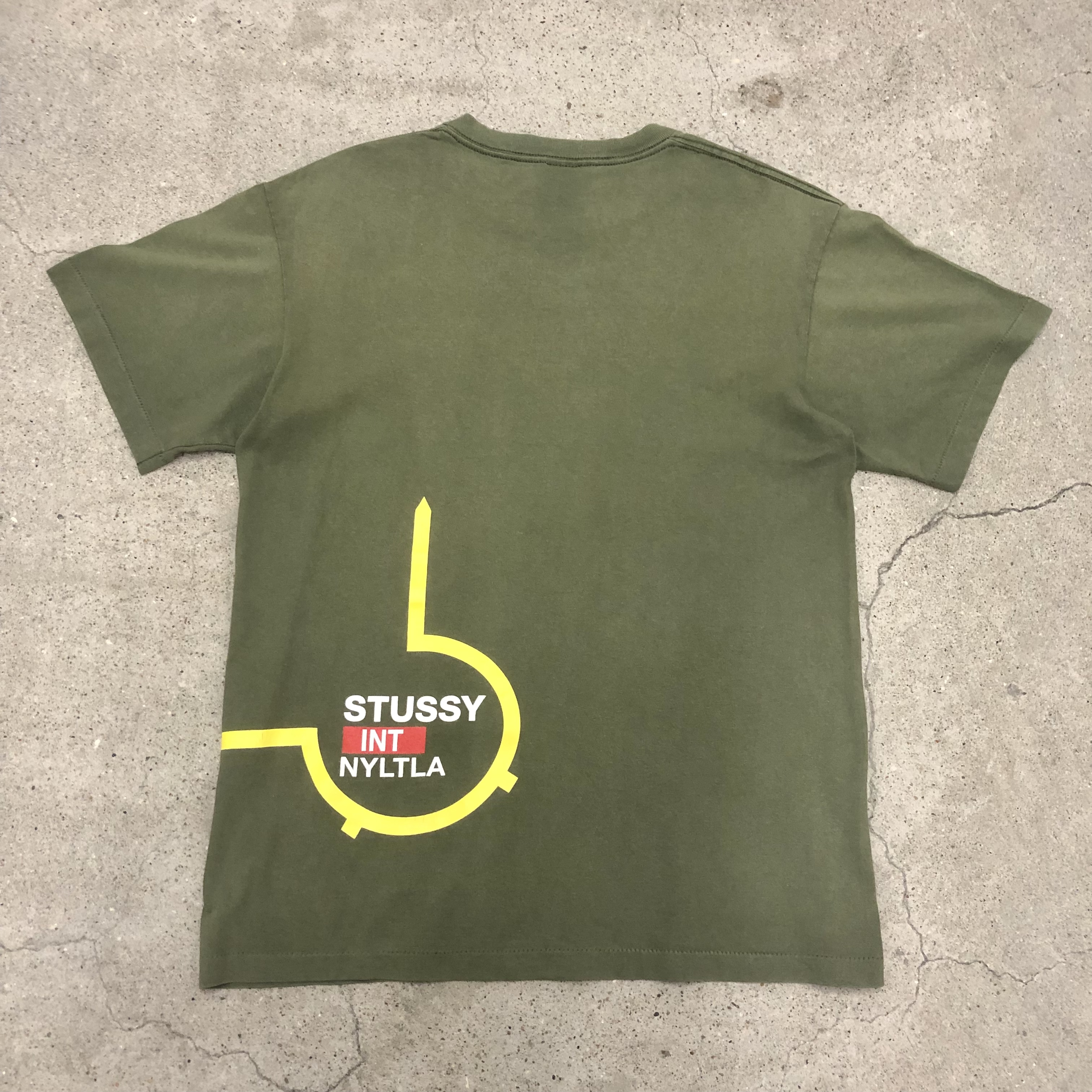90s old stussy オールドステューシー tシャツ USA製 カーキ - Tシャツ