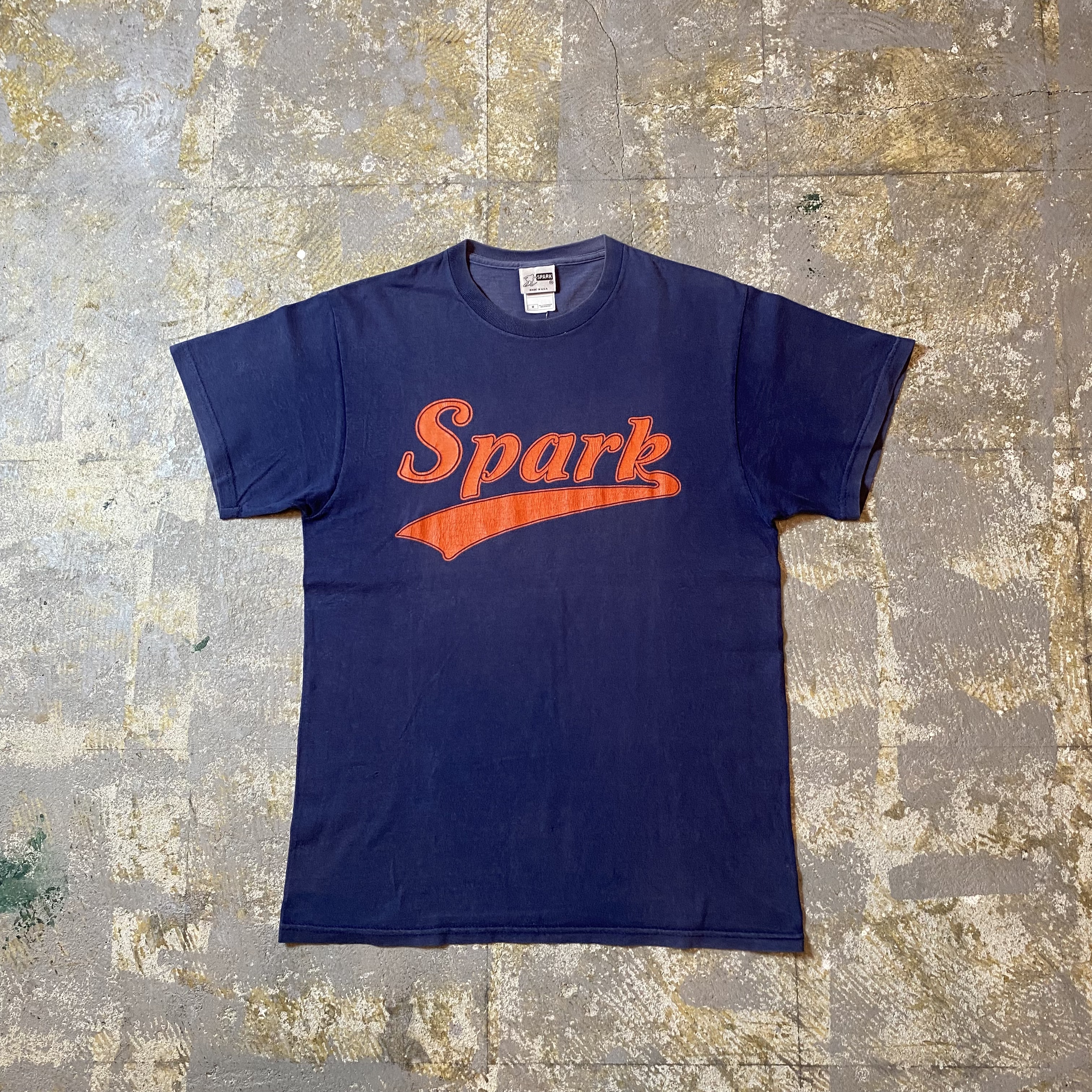 90s- spark スパーク tシャツ USA製 M ネイビー フルーツボディ ...