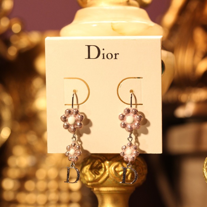 Christian Dior LOGO FLOWER SWING EARRING/クリスチャンディオール