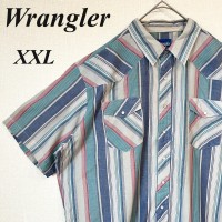 【80's】Wrangler ラングラー　ワークシャツ　半袖　ブルー　XXL | Vintage.City 古着屋、古着コーデ情報を発信
