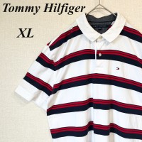 【美品】Tommy Hilfiger トミーヒルヒィガー　ポロシャツ　半袖　刺繍　ホワイト　XL | Vintage.City 빈티지숍, 빈티지 코디 정보