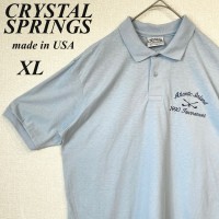 ️ 【美品】90's CRYSTAL SPRINGS クリスタルスプリングス　ポロシャツ　半袖　ホワイトブルー　USA　XL | Vintage.City 빈티지숍, 빈티지 코디 정보