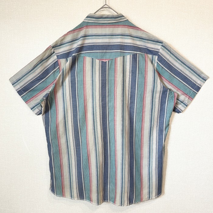 【80's】Wrangler ラングラー　ワークシャツ　半袖　ブルー　XXL | Vintage.City 古着屋、古着コーデ情報を発信