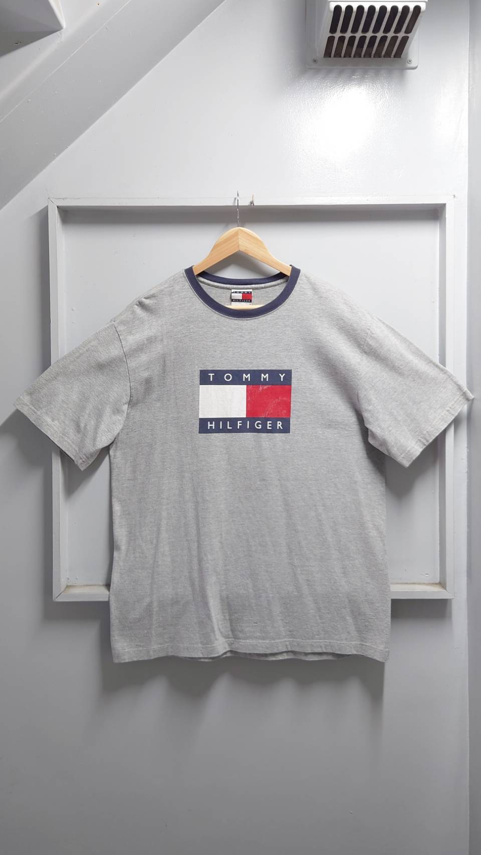 00's TOMMY HILFIGER ロゴ プリント リンガー Tシャツ | Vintage.City