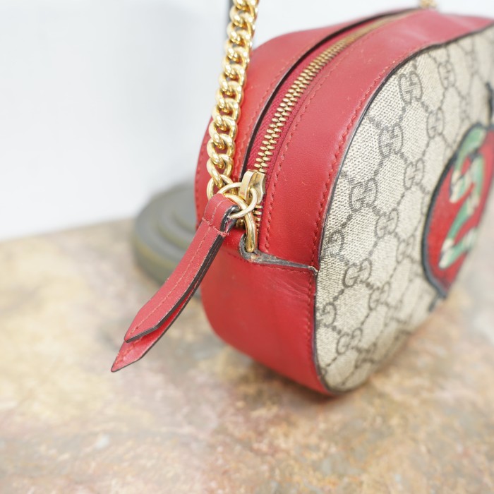 GUCCI GG PATTERNED SNAKE LOGO CHAIN SHOULDER BAG MADE IN ITALY/2016年ホリデーコレクショングッチGG柄スネークロゴチェーンショルダーバッグ | Vintage.City 빈티지숍, 빈티지 코디 정보