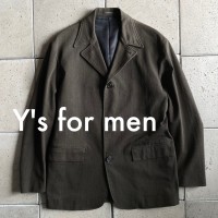1990s【 Y's for men Single Jacket 】size- S ブラウン ワイズ フォーメン シングル テーラード ジャケット | Vintage.City 古着屋、古着コーデ情報を発信