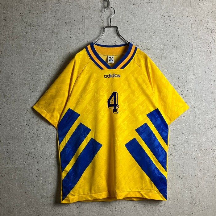 90s~ adidas アディダス デサント製 ゲームシャツ サッカー y2k