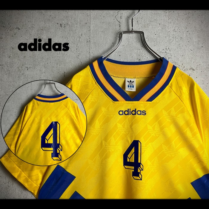 90s~ adidas アディダス デサント製 ゲームシャツ サッカー y2k ...