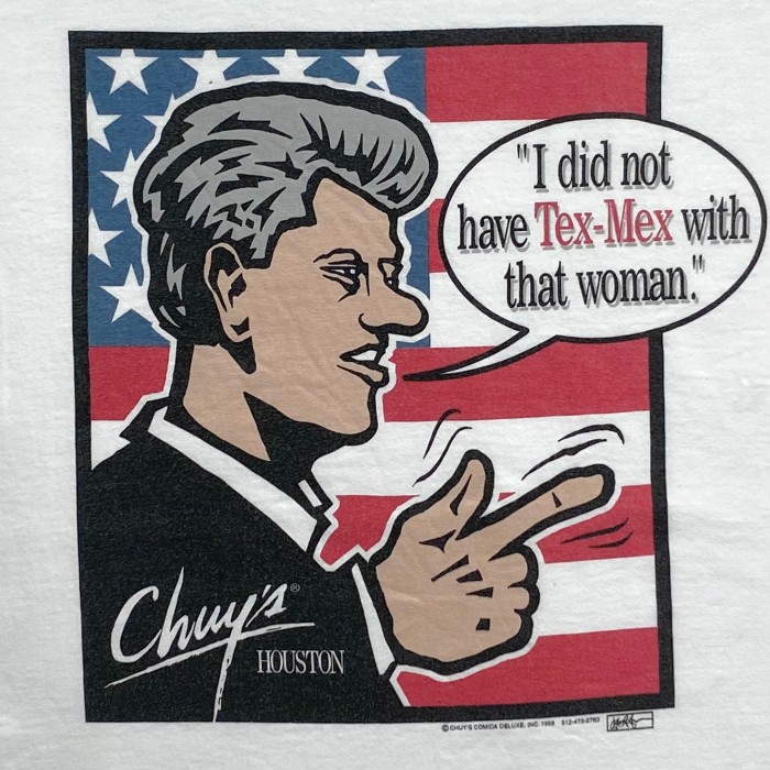 Chuy's used Tシャツ / クリントン パロディ | Vintage.City 빈티지숍, 빈티지 코디 정보