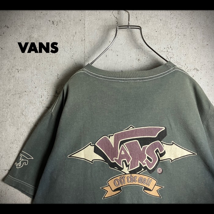 90s~ OLD VANS バンズ バッグプリント Tシャツ オールドスケート 