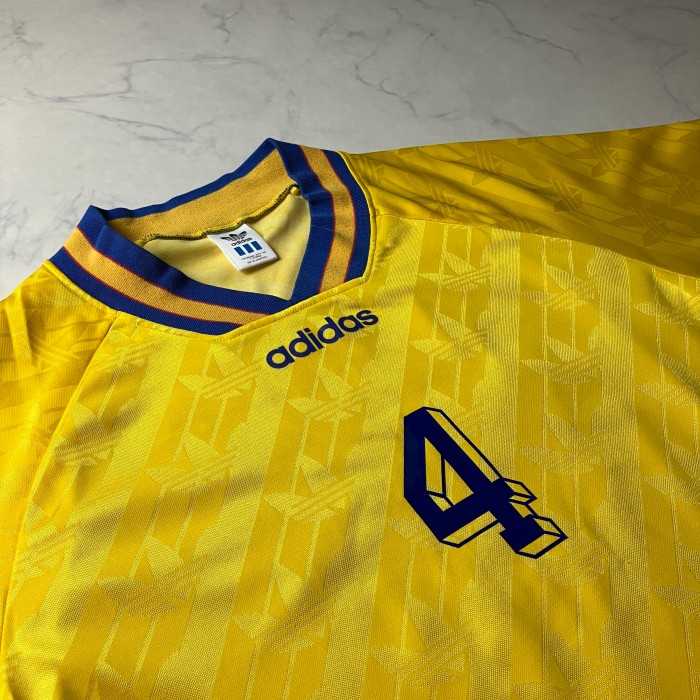 90s~ adidas アディダス デサント製 ゲームシャツ サッカー y2k