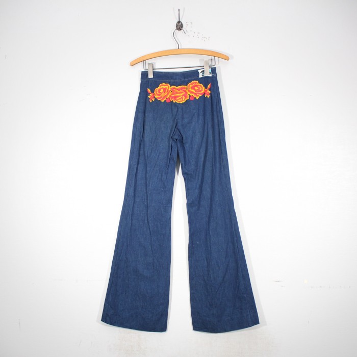 SPECIAL ITEM* 70's USA VINTAGE EMBROIDERY DESIGN FLARE PANTS