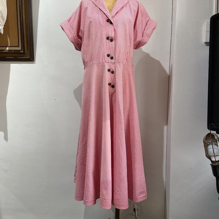 40’s〜50’s check dress | Vintage.City 빈티지숍, 빈티지 코디 정보