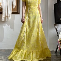 70’s JC Penny yellow dress | Vintage.City 古着屋、古着コーデ情報を発信