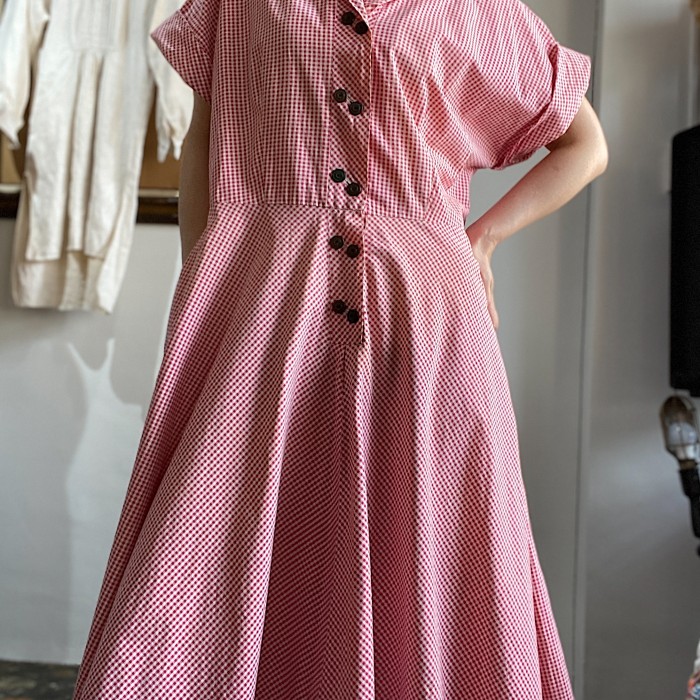 40’s〜50’s check dress | Vintage.City 빈티지숍, 빈티지 코디 정보