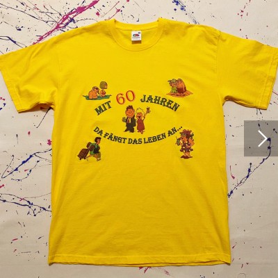 モロッコ製　フルーツ　オブダ　ルーム　MIT 60JAHREN コットンTシャツ | Vintage.City 빈티지숍, 빈티지 코디 정보