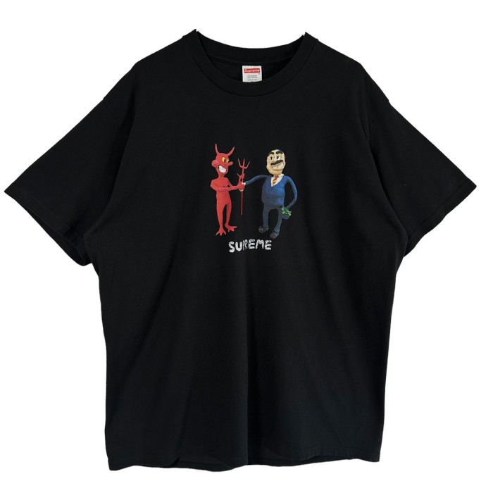 supreme シュプリーム Tシャツ XL センターロゴ ビジネス デビル