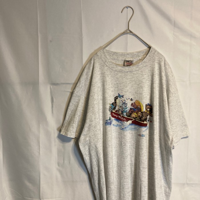 90's USA製 Tシャツ ビンテージ プリント 霜降り ホワイト | Vintage.City