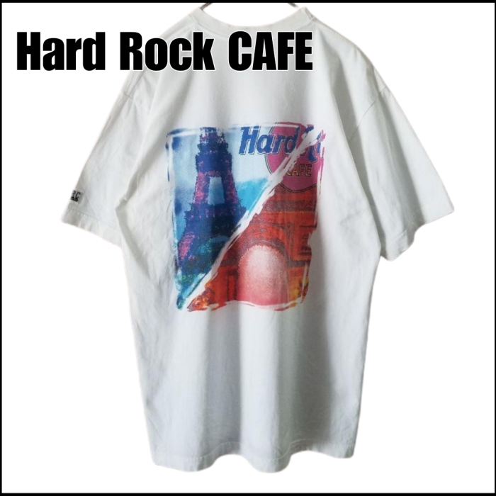 Hard Rock CAFE Paris ハードロックカフェ パリ 両面デザインTシャツ