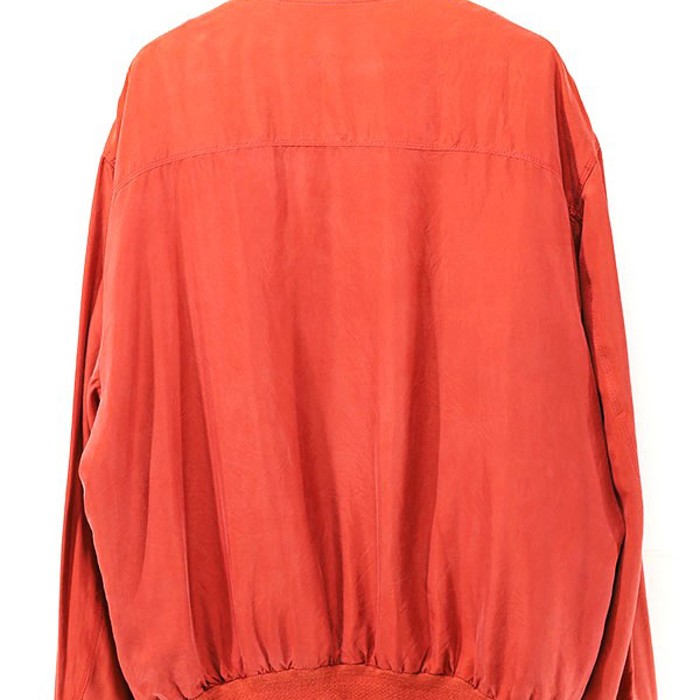 80s-90s SPAIN No-Collar Silk Brouson Jacket Size XL 相当 | Vintage.City 빈티지숍, 빈티지 코디 정보