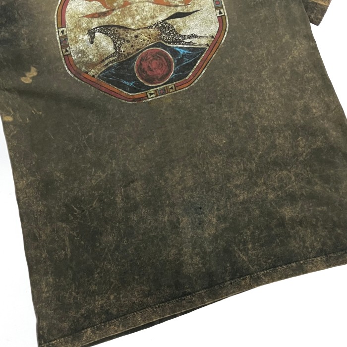 90s acid wash Horse graphic T-shirt グラフィック Tシャツ アート系 馬 動物 アニマル | Vintage.City 빈티지숍, 빈티지 코디 정보