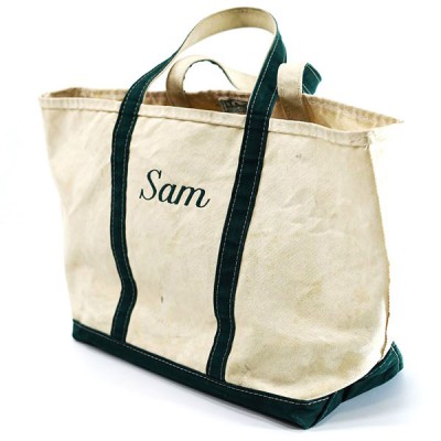 90s LL Bean BOAT AND TOTE Green×Canvas Tote Bag Size XL 相当 | Vintage.City 古着屋、古着コーデ情報を発信