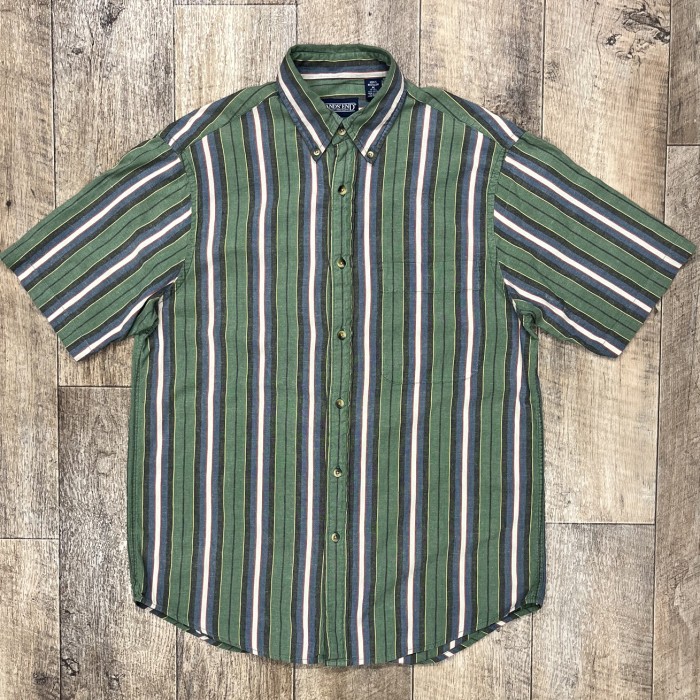 90'S LANDS' END コットン 半袖 BDシャツ ストライプ | Vintage.City 古着屋、古着コーデ情報を発信