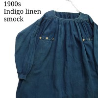 【1900s】French antique インディゴリネンスモック ポケット付 | Vintage.City 빈티지숍, 빈티지 코디 정보
