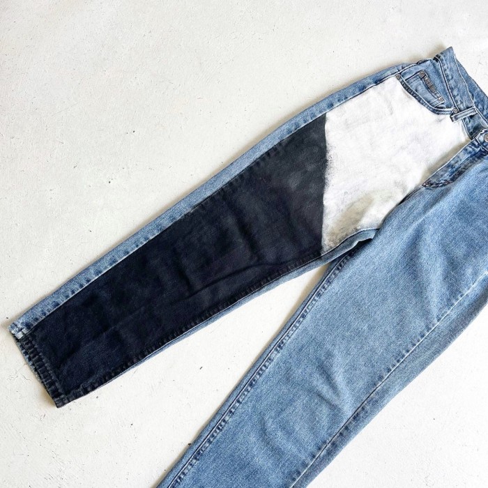 1990s Lee Painted Remake Slimfit Denim Pants | Vintage.City Vintage Shops, Vintage Fashion Trends
