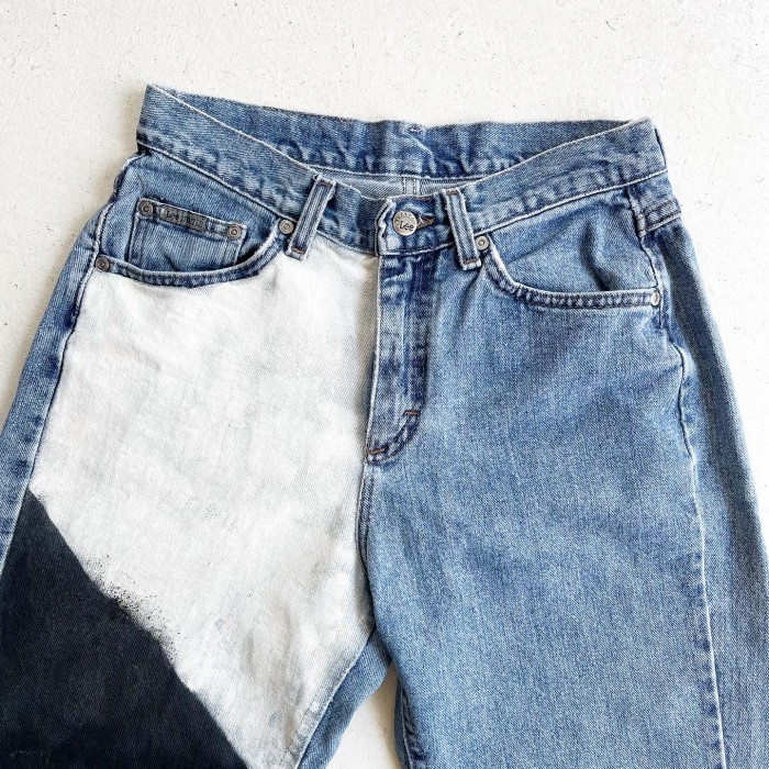 1990s Lee Painted Remake Slimfit Denim Pants | Vintage.City Vintage Shops, Vintage Fashion Trends