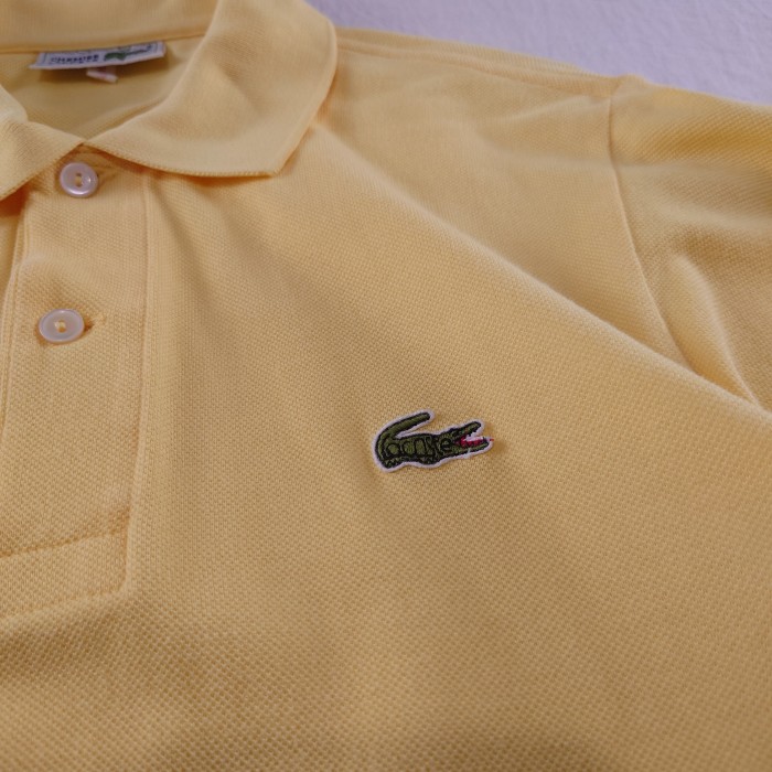 【大人気】LACOSTE ラコステ ポロシャツ 刺繍ロゴ イエロー 黄 半袖 | Vintage.City 古着屋、古着コーデ情報を発信