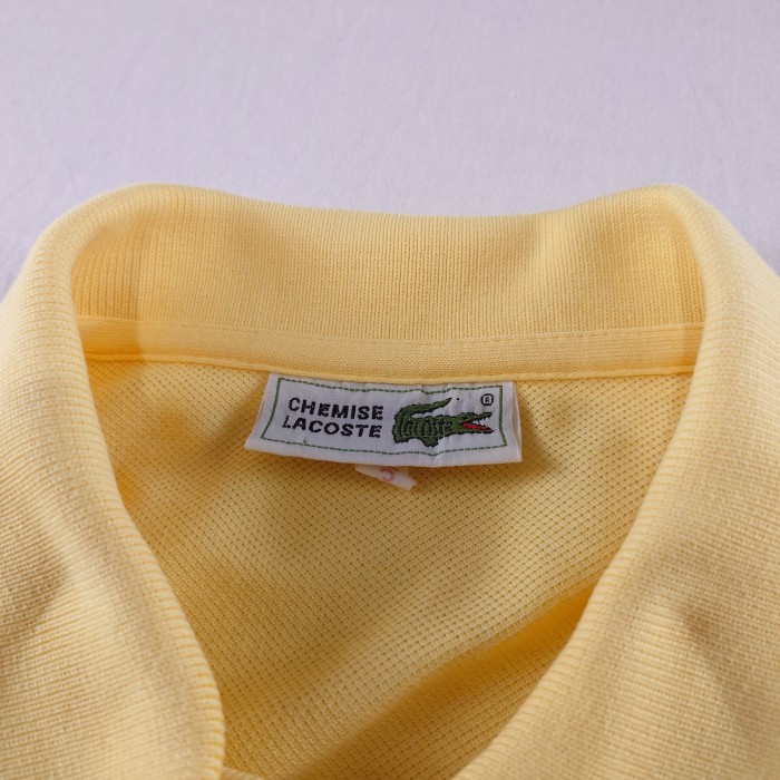 【大人気】LACOSTE ラコステ ポロシャツ 刺繍ロゴ イエロー 黄 半袖 | Vintage.City 古着屋、古着コーデ情報を発信