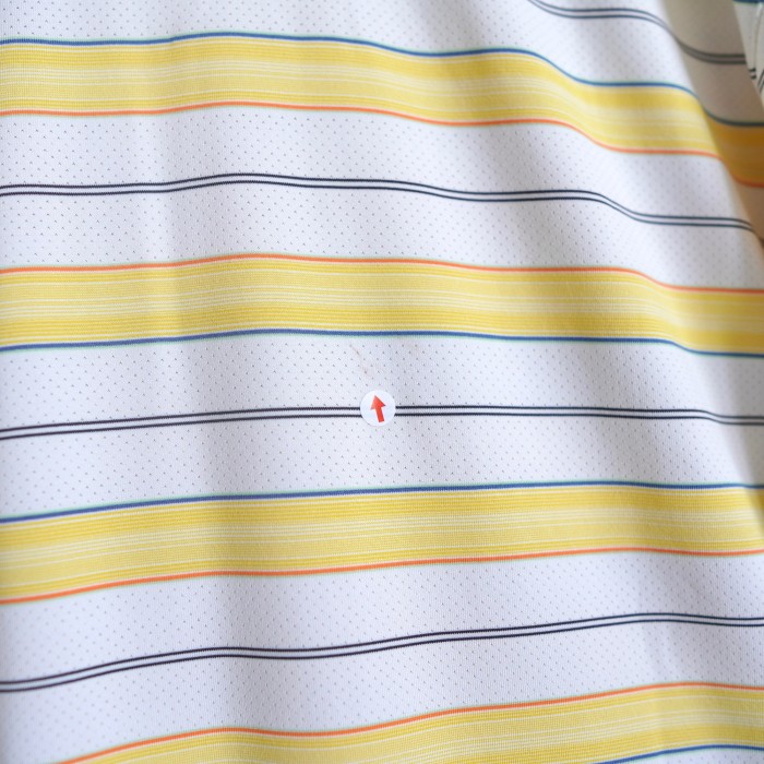 NIKE GOLF ナイキゴルフ 半袖ポロシャツ ロゴ刺繍 ボーダー柄 XLサイズ