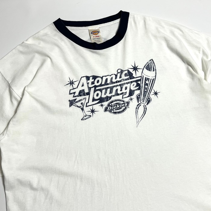 OLD Dickies"Atomic Lounge" リンガーTシャツ トリムT ディッキーズ | Vintage.City 빈티지숍, 빈티지 코디 정보