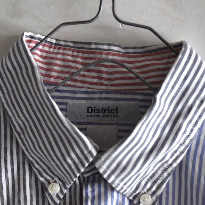 District UNITED ARROWS（ディストリクト） クレイジーパターン ストライプシャツ | Vintage.City 빈티지숍, 빈티지 코디 정보