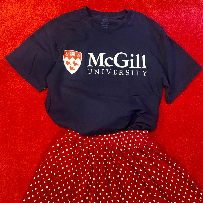 McGill university カレッジロゴTシャツ ネイビー フルーツオブザルーム | Vintage.City 古着屋、古着コーデ情報を発信