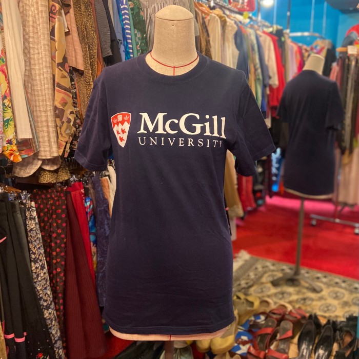 McGill university カレッジロゴTシャツ ネイビー フルーツオブザルーム | Vintage.City 빈티지숍, 빈티지 코디 정보