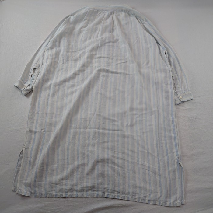 50～60s】スイス製 grandpa shirt グランパシャツ ストライプ 