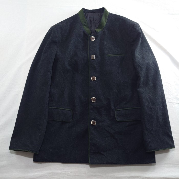 【雰囲気抜群】チロリアンジャケット ウールジャケット ヨーロッパ古着 ブラック系 | Vintage.City 古着屋、古着コーデ情報を発信