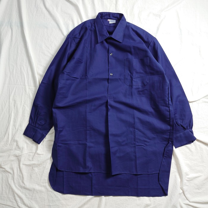【Deadstock】フレンチワーク プルオーバーシャツ 50～60s ブルー | Vintage.City 古着屋、古着コーデ情報を発信