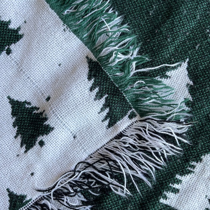 P37-11 ヴィンテージラグ　マット　絨毯　クリスマス　アンティーク　カントリー　雑貨 | Vintage.City 古着屋、古着コーデ情報を発信