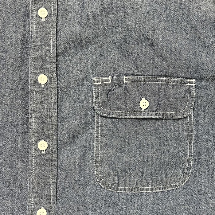 90'S BIG MAC コットン100% 半袖 シャンブレーシャツ ブルー (VINTAGE) | Vintage.City 古着屋、古着コーデ情報を発信