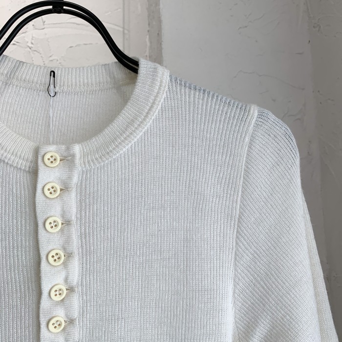 henry neck knit tee | Vintage.City 古着屋、古着コーデ情報を発信