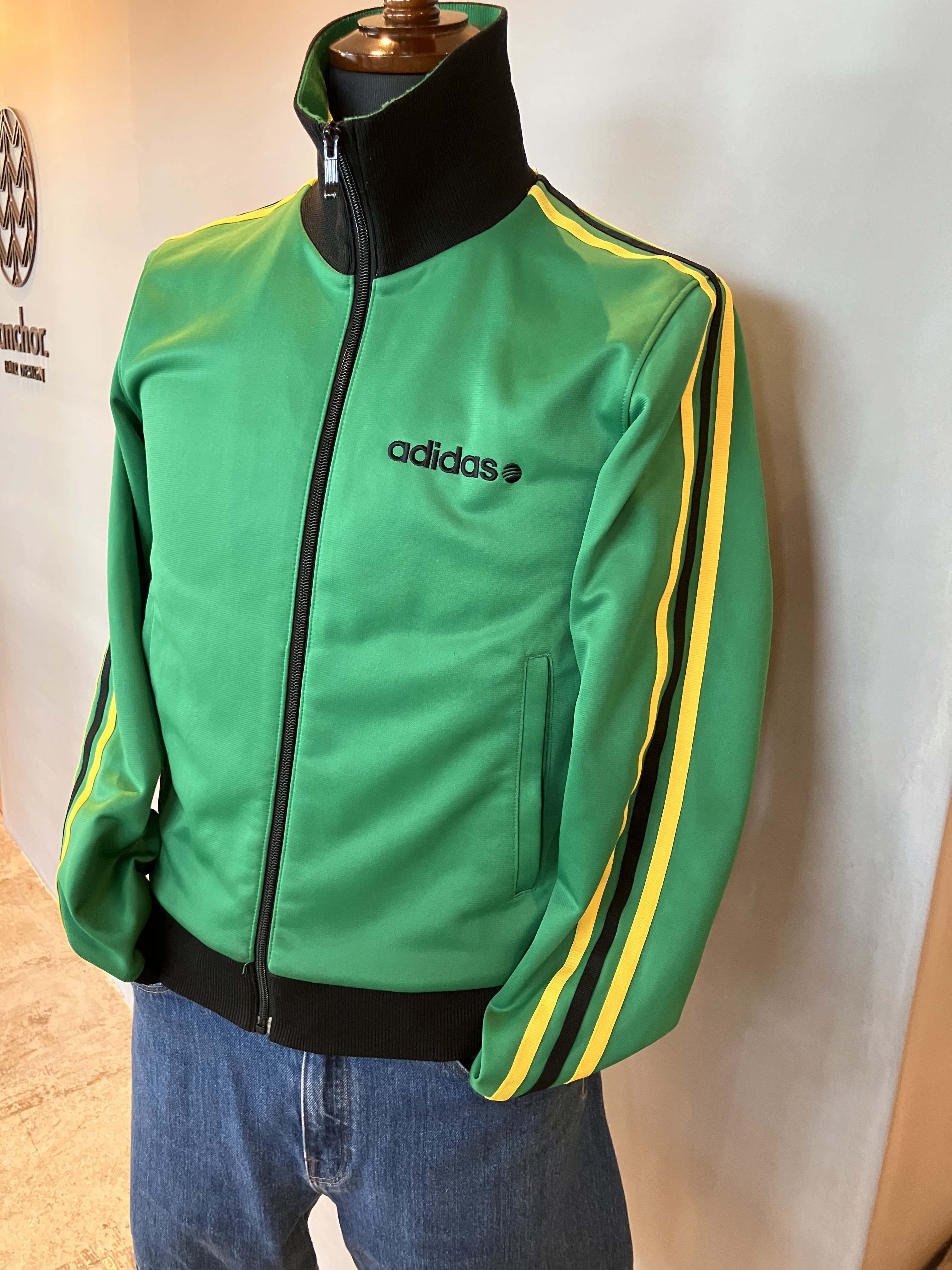 adidas アディダス トラックジャケット ジャージ 緑 Sサイズ | Vintage ...