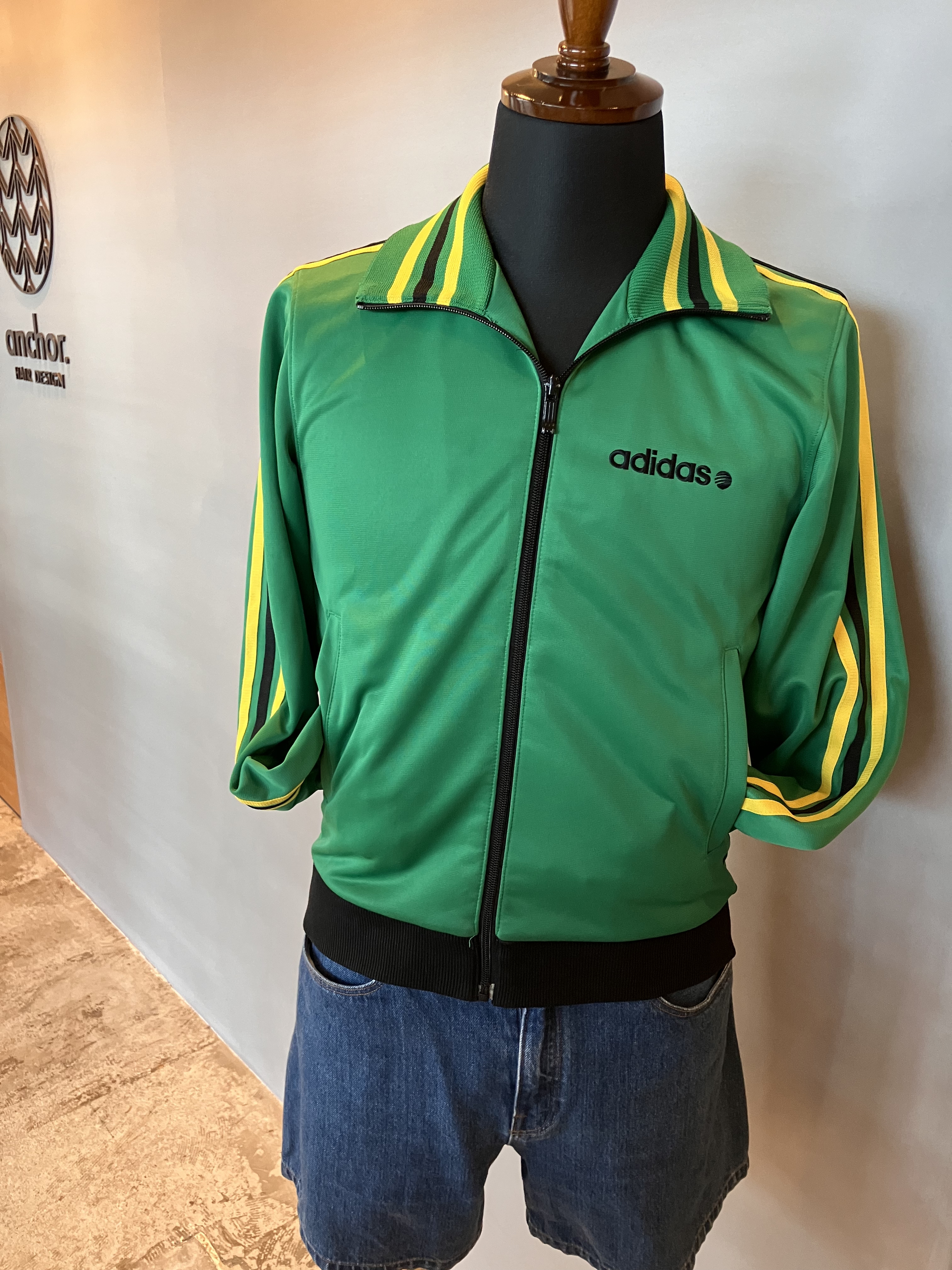 adidas アディダス トラックジャケット ジャージ 緑 Sサイズ | Vintage