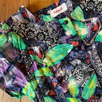 leaf textile blouse | Vintage.City Vintage Shops, Vintage Fashion Trends