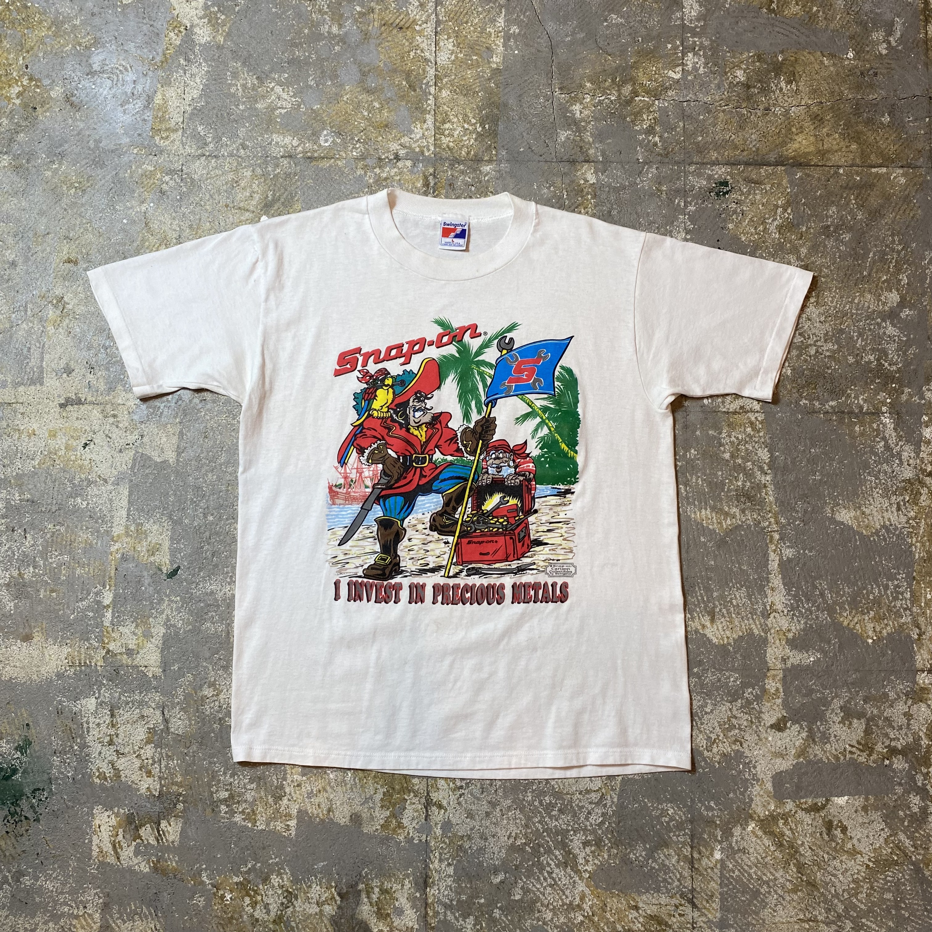80s90s snap-on 企業tシャツ USA製 L ホワイト | Vintage.City