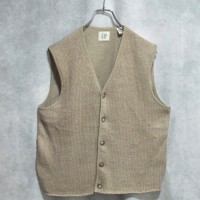 90s " GAP " linen x cotton knit & shirts fabric vest | Vintage.City Vintage Shops, Vintage Fashion Trends