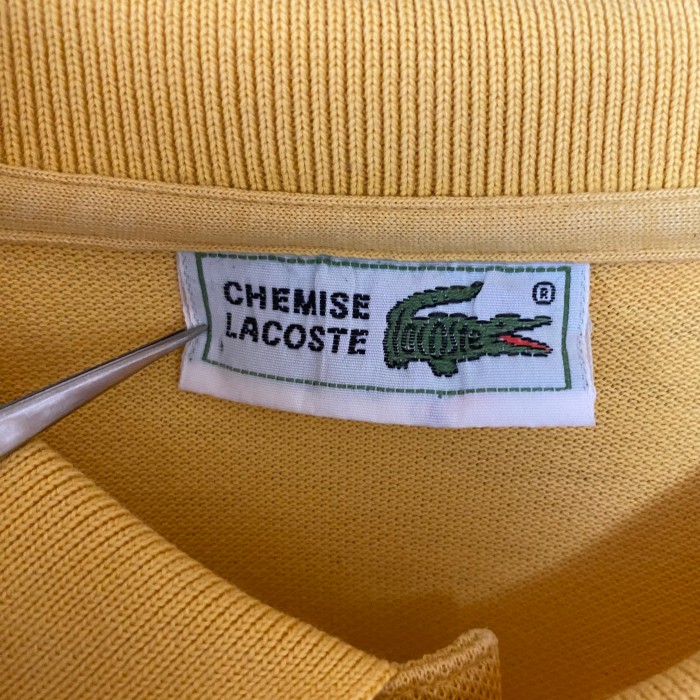 フランス製　CHEMISE LACOSTE  ラコステ　ポロシャツ　イエロー | Vintage.City 古着屋、古着コーデ情報を発信