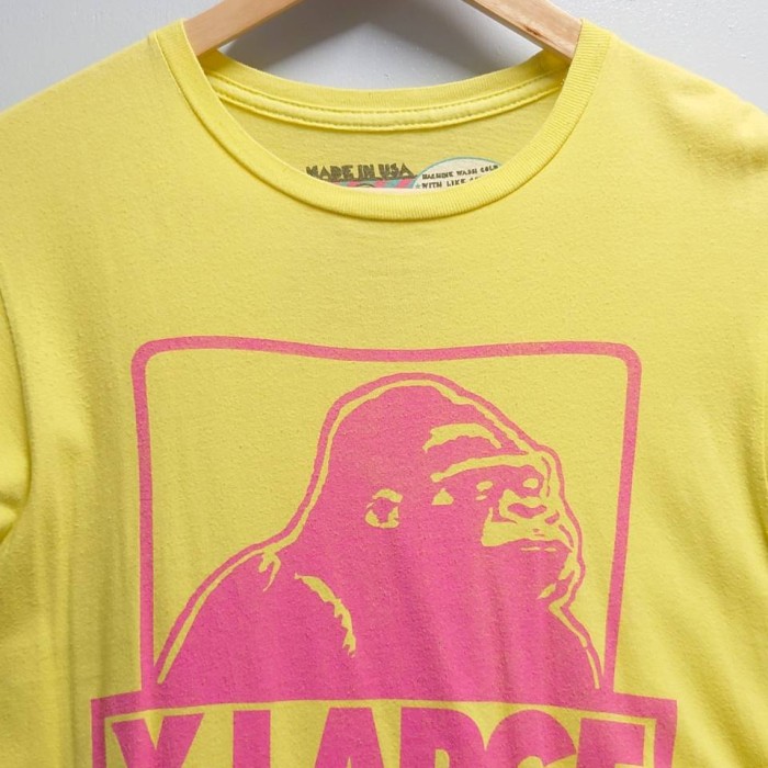 X-LARGE USA製 ロゴ プリント Tシャツ ネオンイエロー S 半袖 | Vintage.City 古着屋、古着コーデ情報を発信